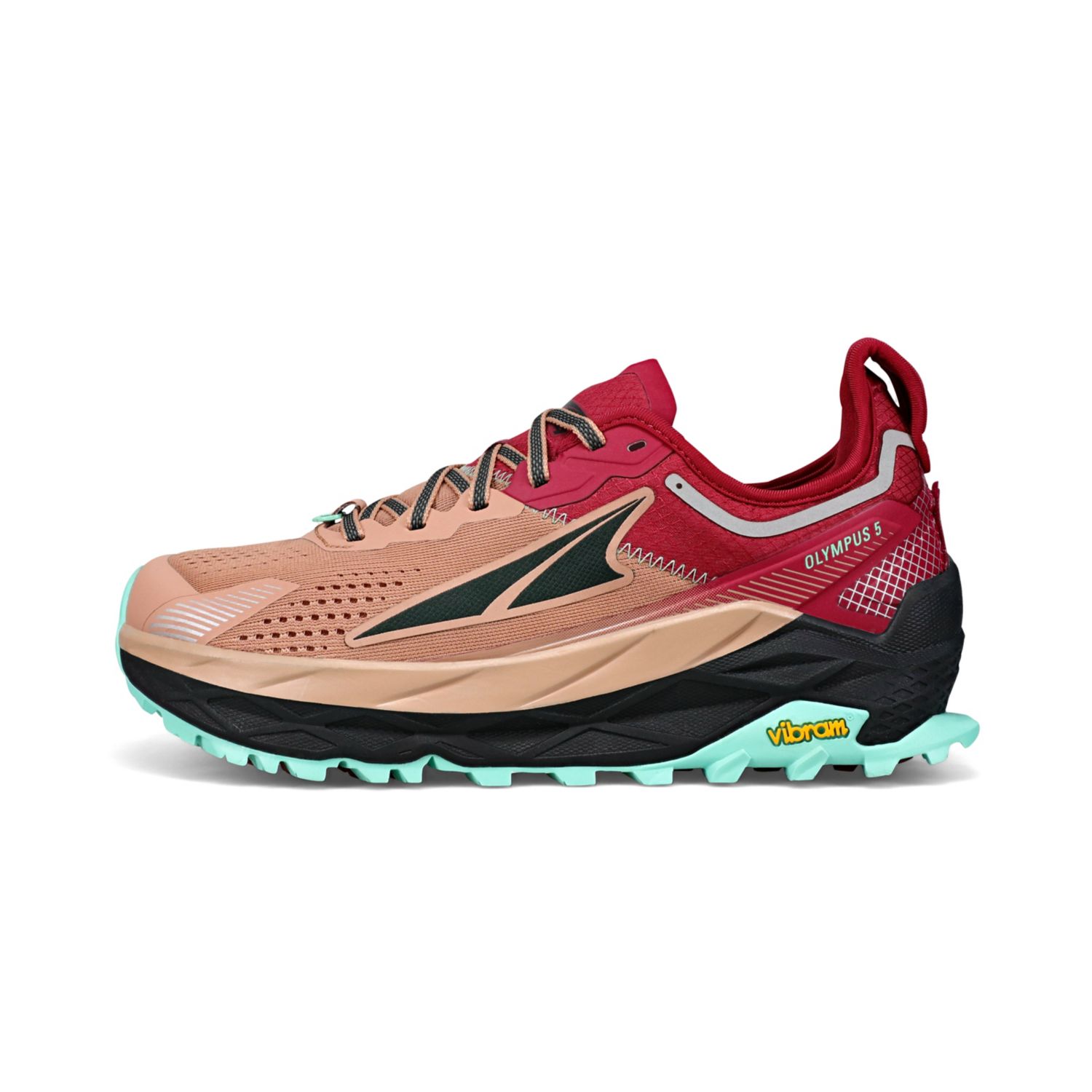 Brown / Red Altra Olympus 5 Women's Trail Running Shoes | KSA-46513879