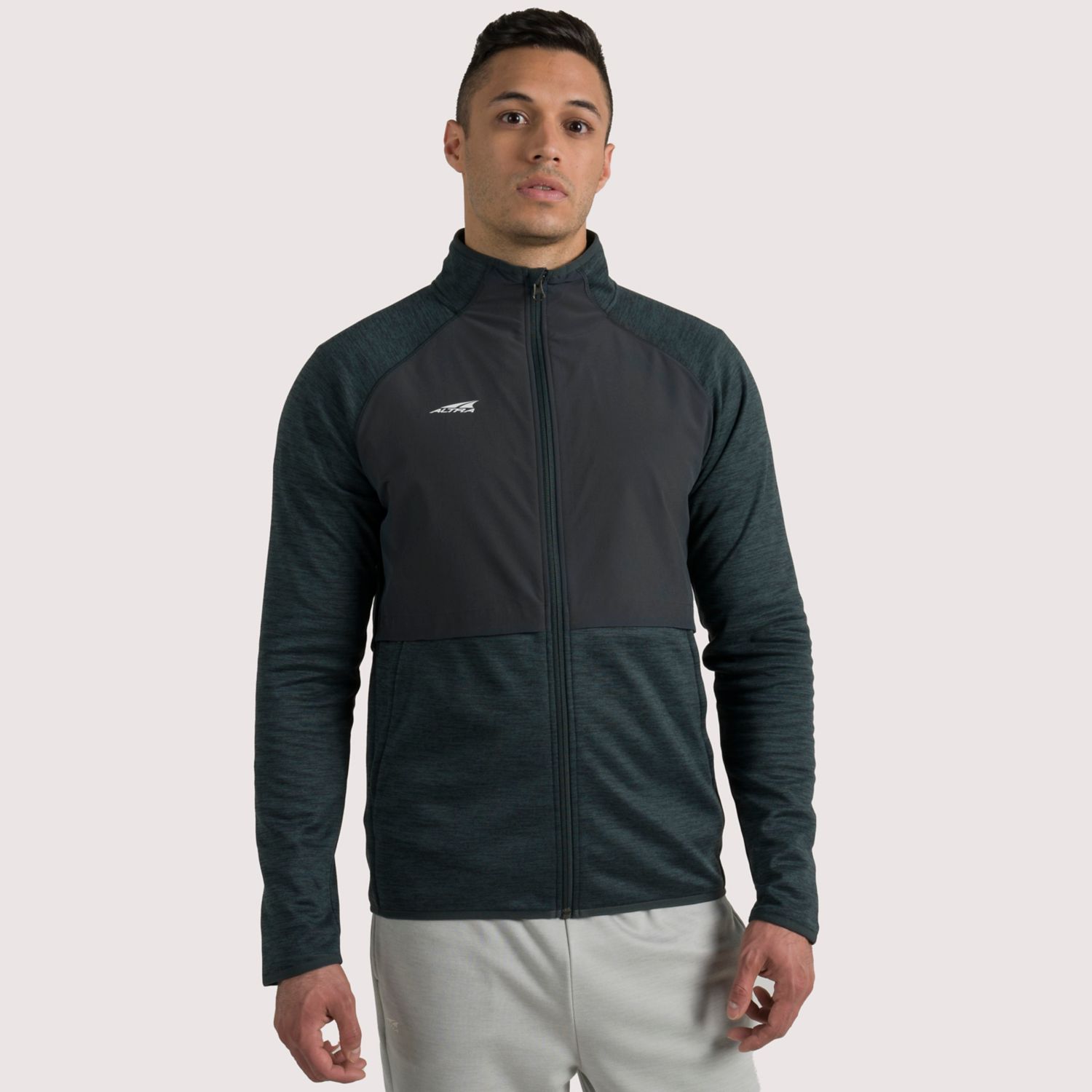 Dark Green Altra Everyday Hybrid Men's Running Jackets | KSA-15867939