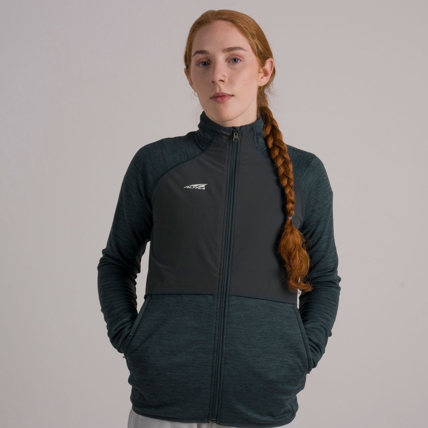 Dark Green Altra Everyday Hybrid Women's Running Jackets | KSA-51709839