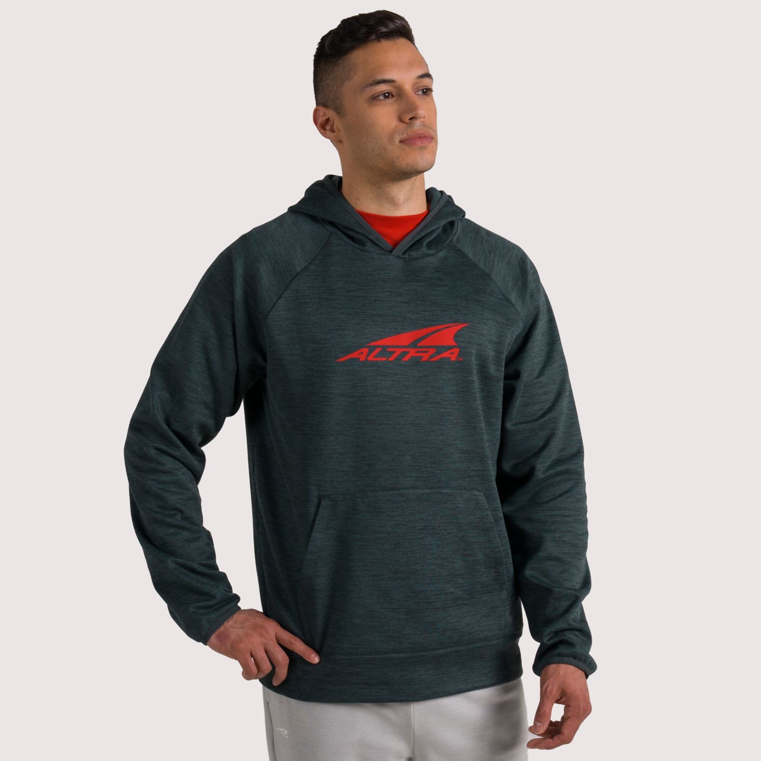 Dark Green Altra Everyday Men's Hoodie | KSA-01423769