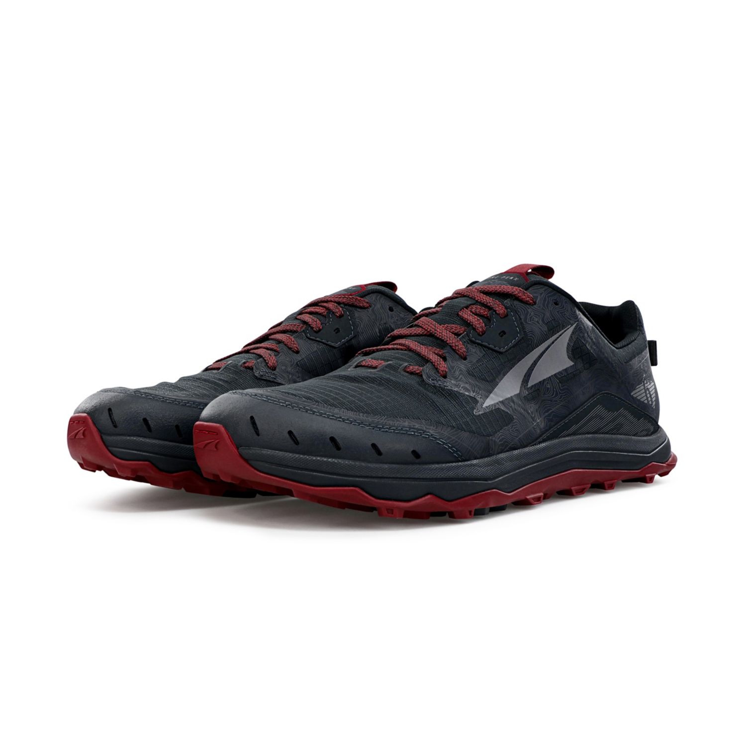 Black / Grey Altra Lone Peak 6 Men's Trail Running Shoes | KSA-96234019