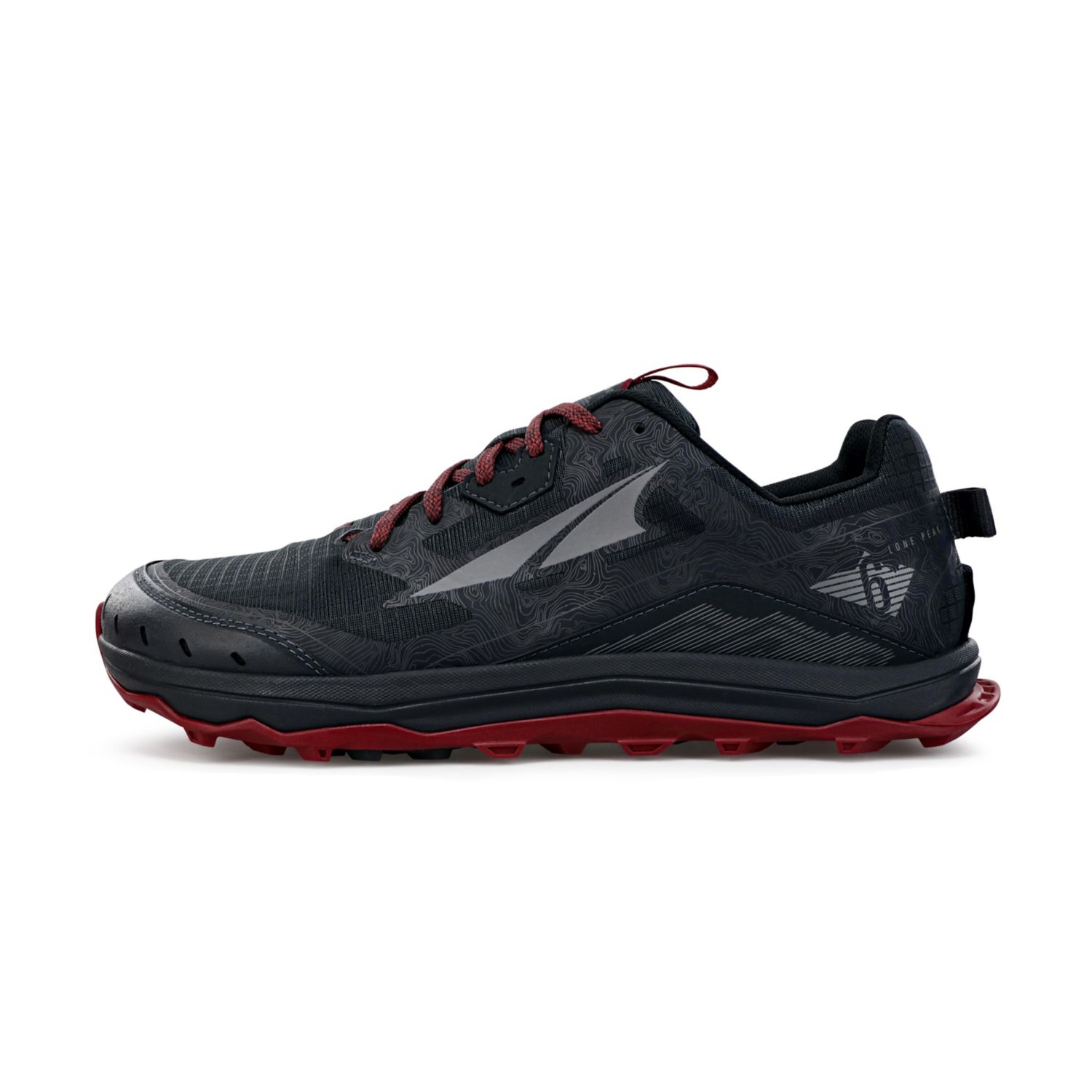 Black / Grey Altra Lone Peak 6 Men\'s Trail Running Shoes | KSA-96234019