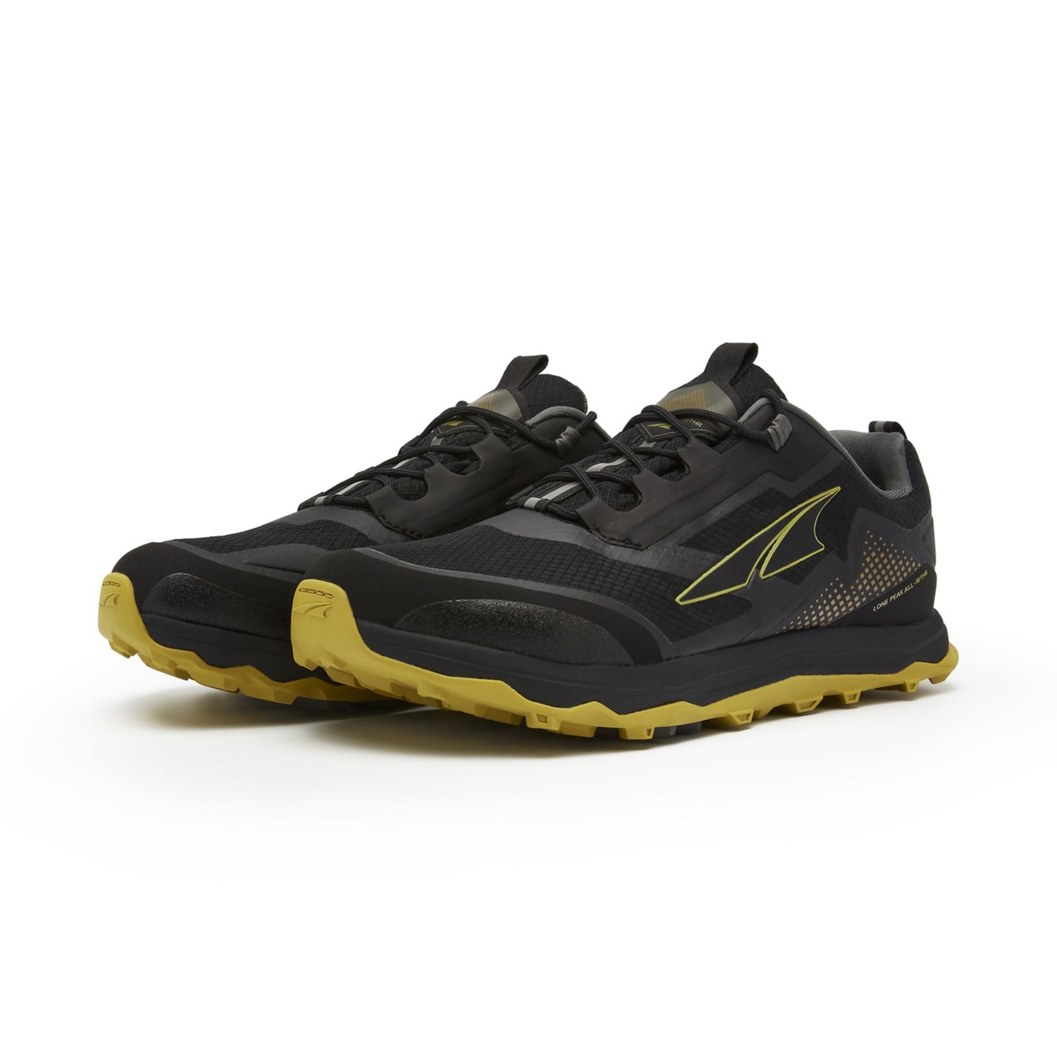 Black / Yellow Altra Lone Peak All-wthr Low Men's Trail Running Shoes | KSA-36147589