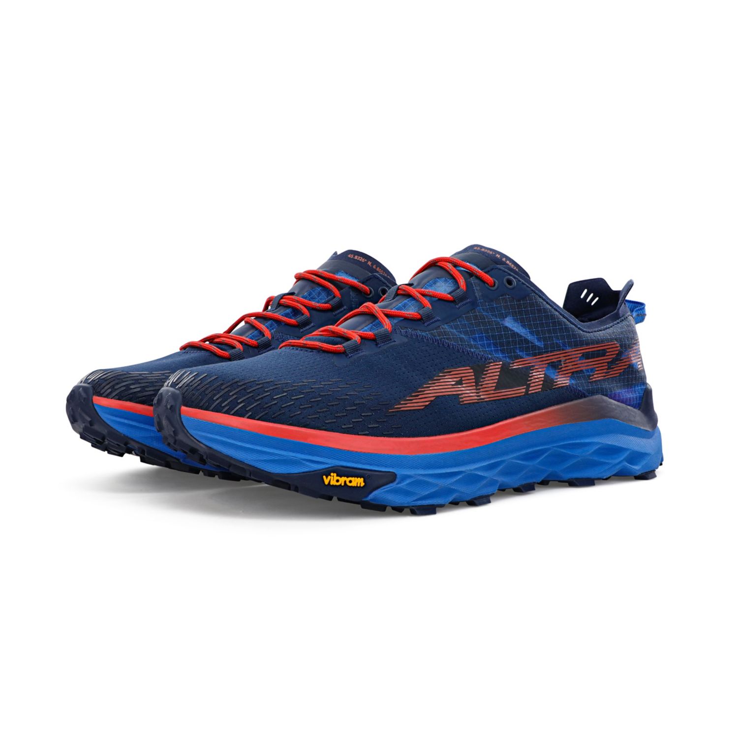 Blue / Red Altra Mont Blanc Men's Trail Running Shoes | KSA-10596239