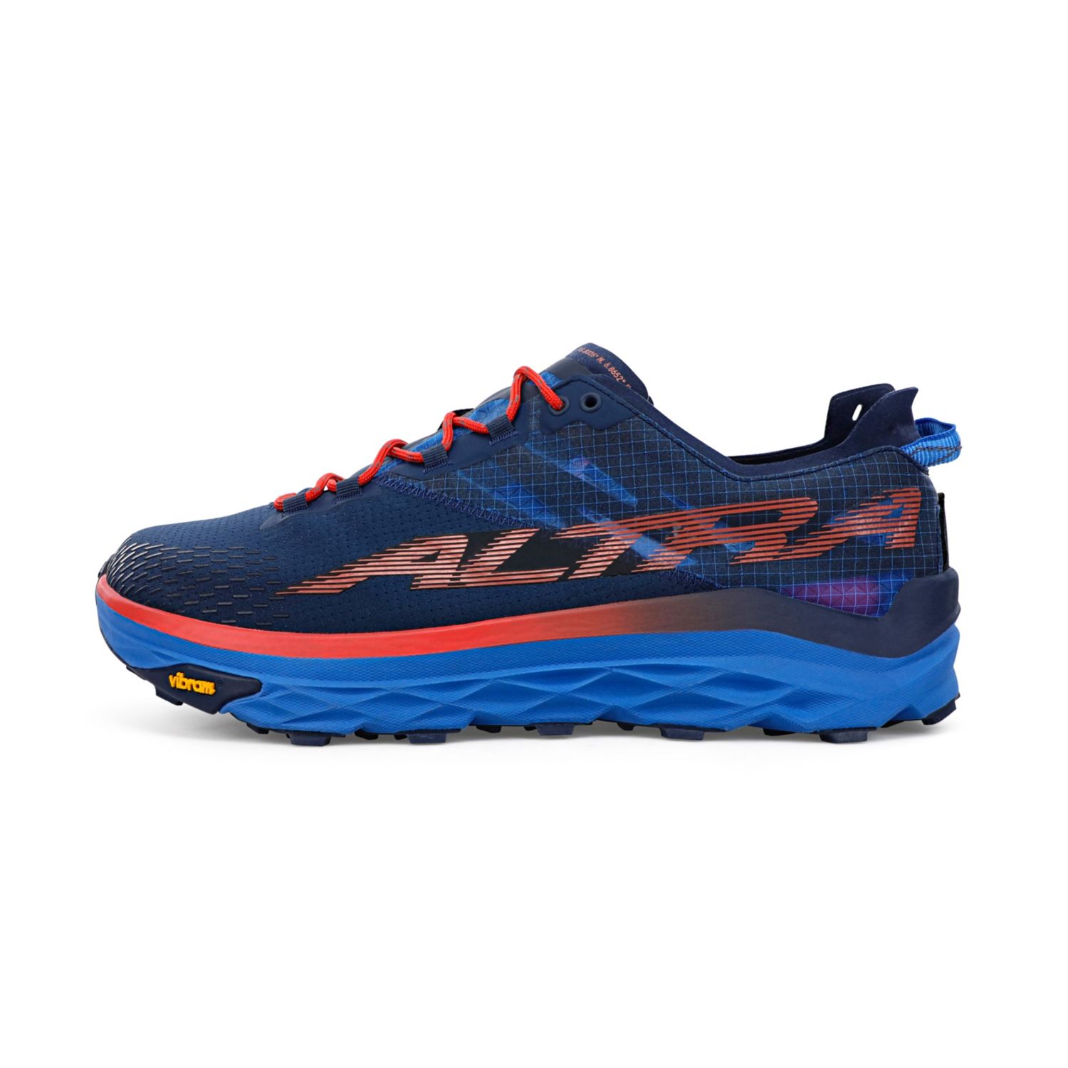 Blue / Red Altra Mont Blanc Men\'s Trail Running Shoes | KSA-10596239