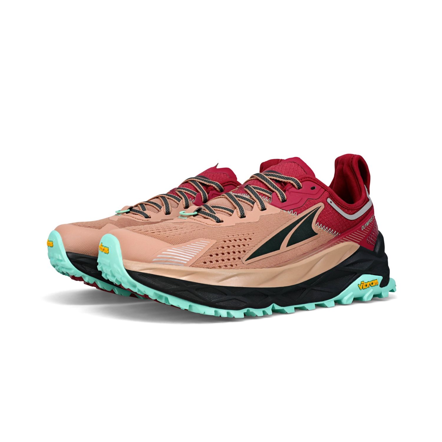 Brown / Red Altra Olympus 5 Women's Trail Running Shoes | KSA-46513879