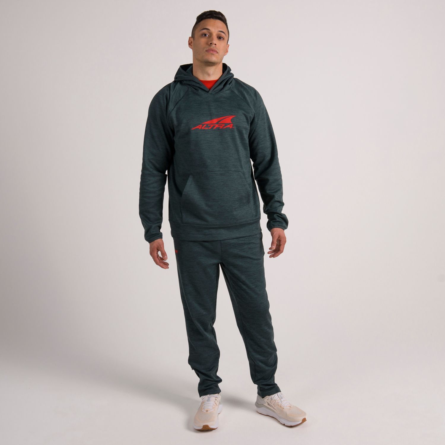 Dark Green Altra Everyday Men's Hoodie | KSA-01423769