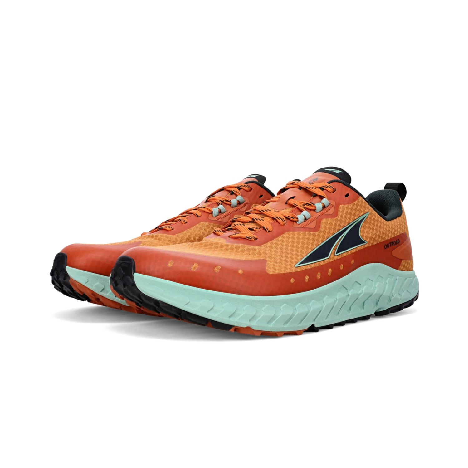 Green / Orange Altra Outroad Men's Road Running Shoes | KSA-38160279