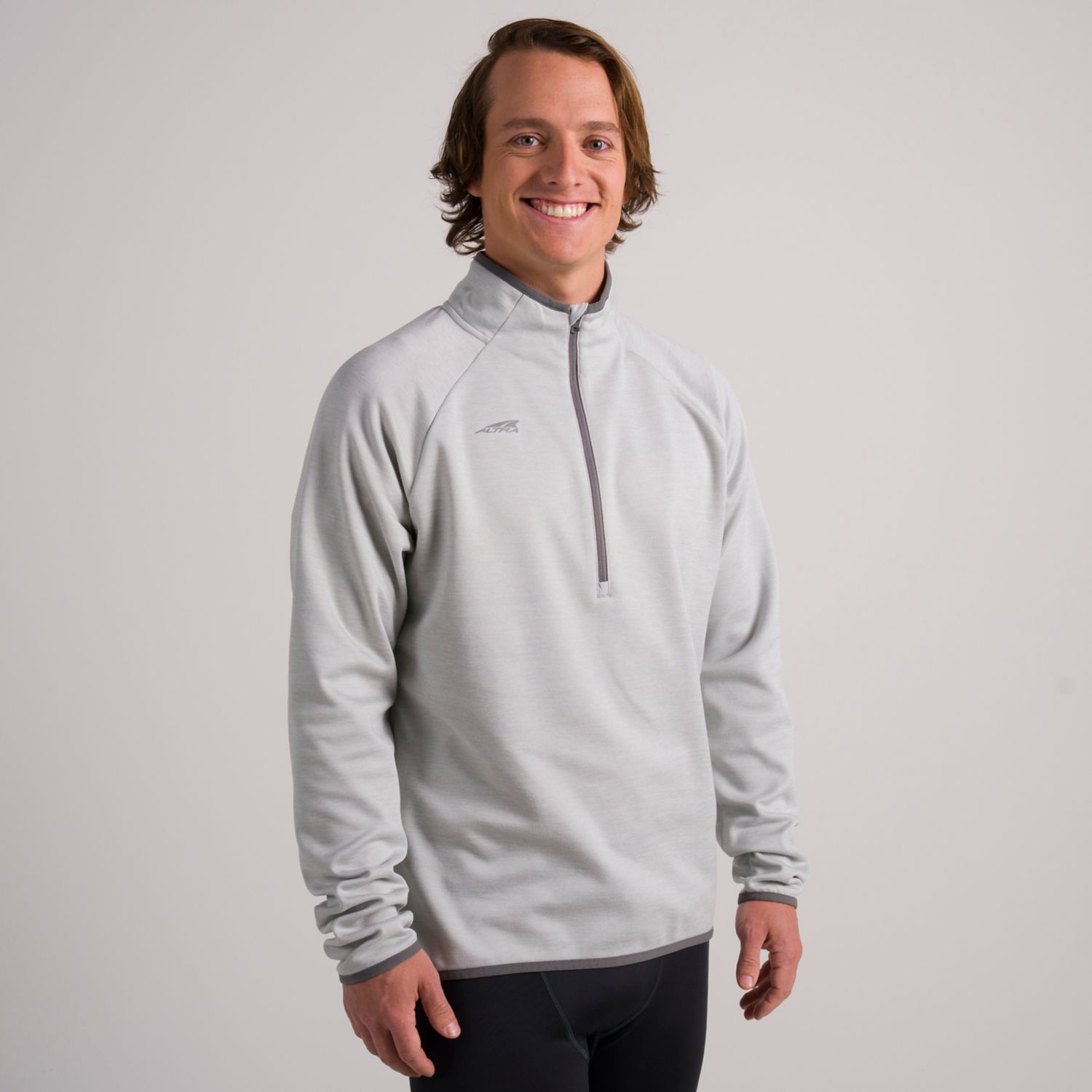 Grey Altra Core 1/2 Zip Men's Pullover | KSA-04825619