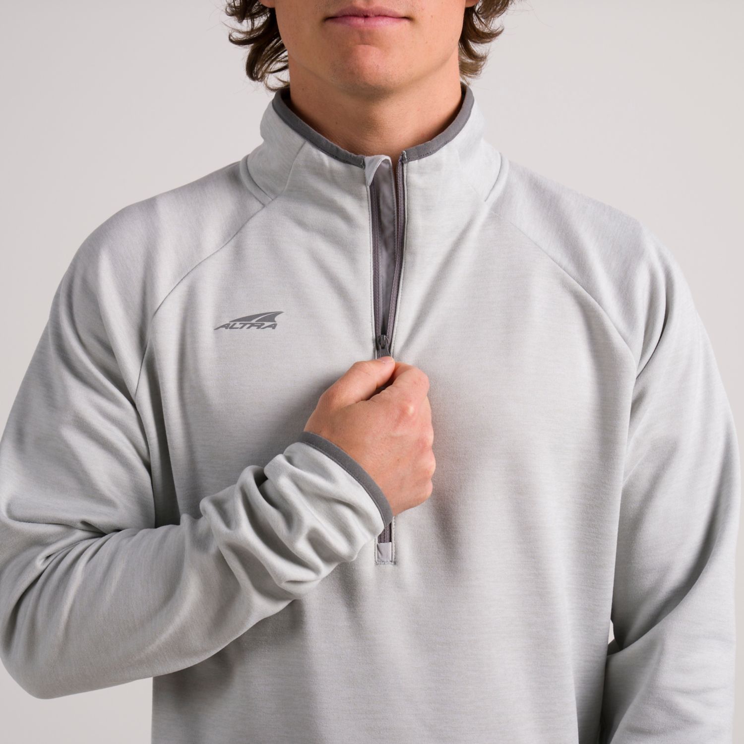 Grey Altra Core 1/2 Zip Men's Pullover | KSA-04825619