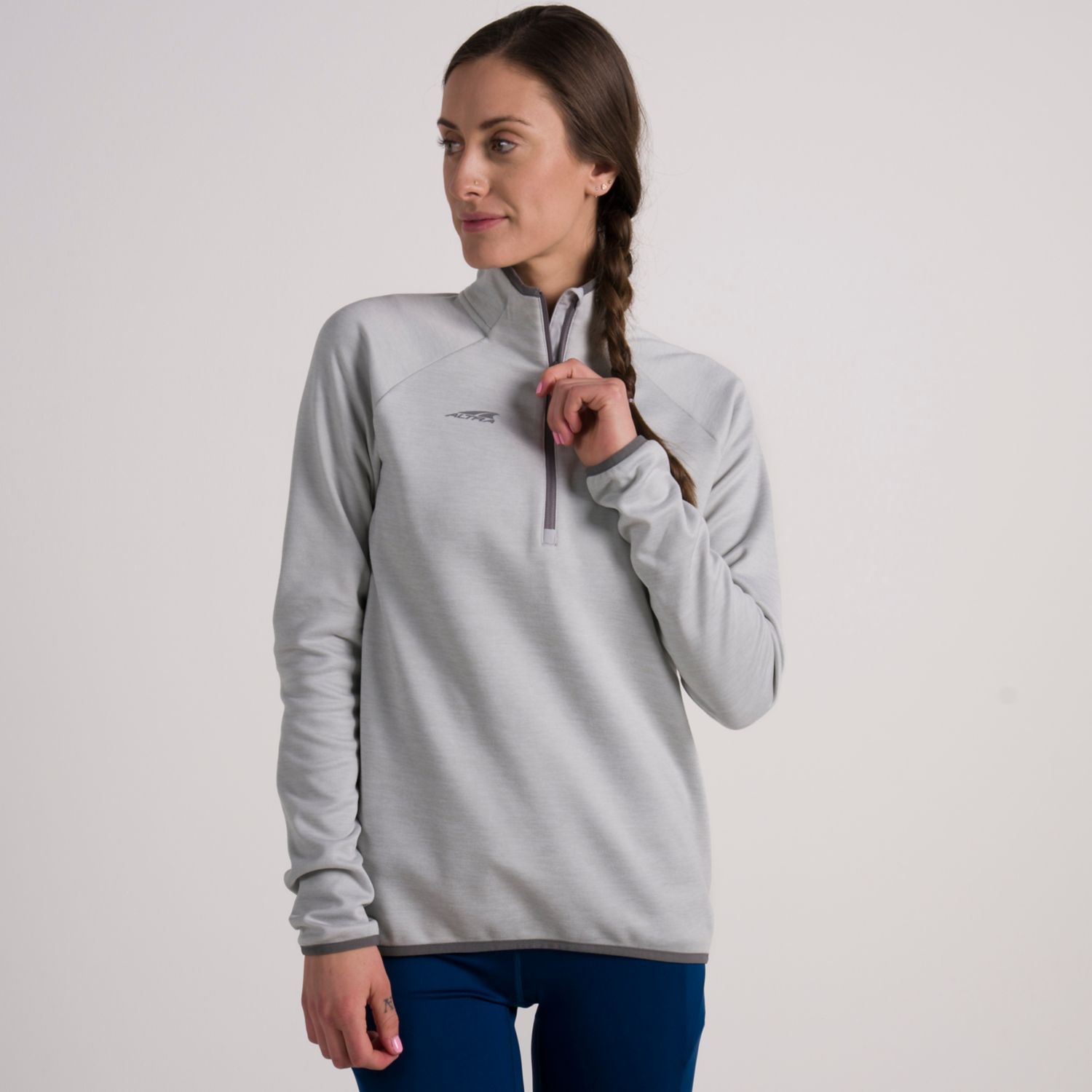 Grey Altra Core 1/2 Zip Women's Pullover | KSA-04512879