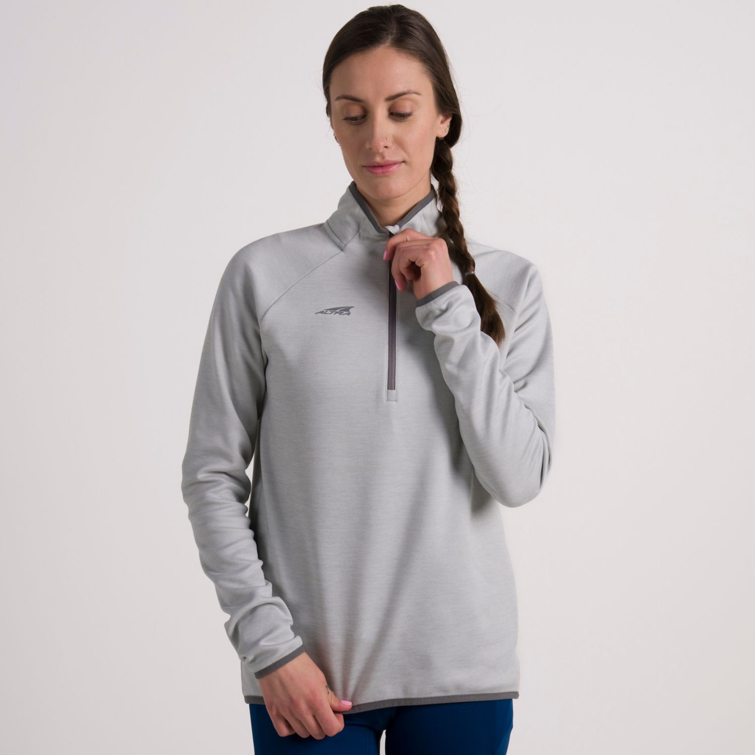 Grey Altra Core 1/2 Zip Women\'s Pullover | KSA-04512879