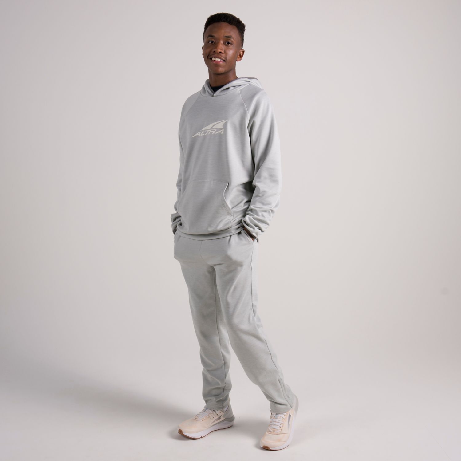 Grey Altra Everyday Men's Hoodie | KSA-26403179