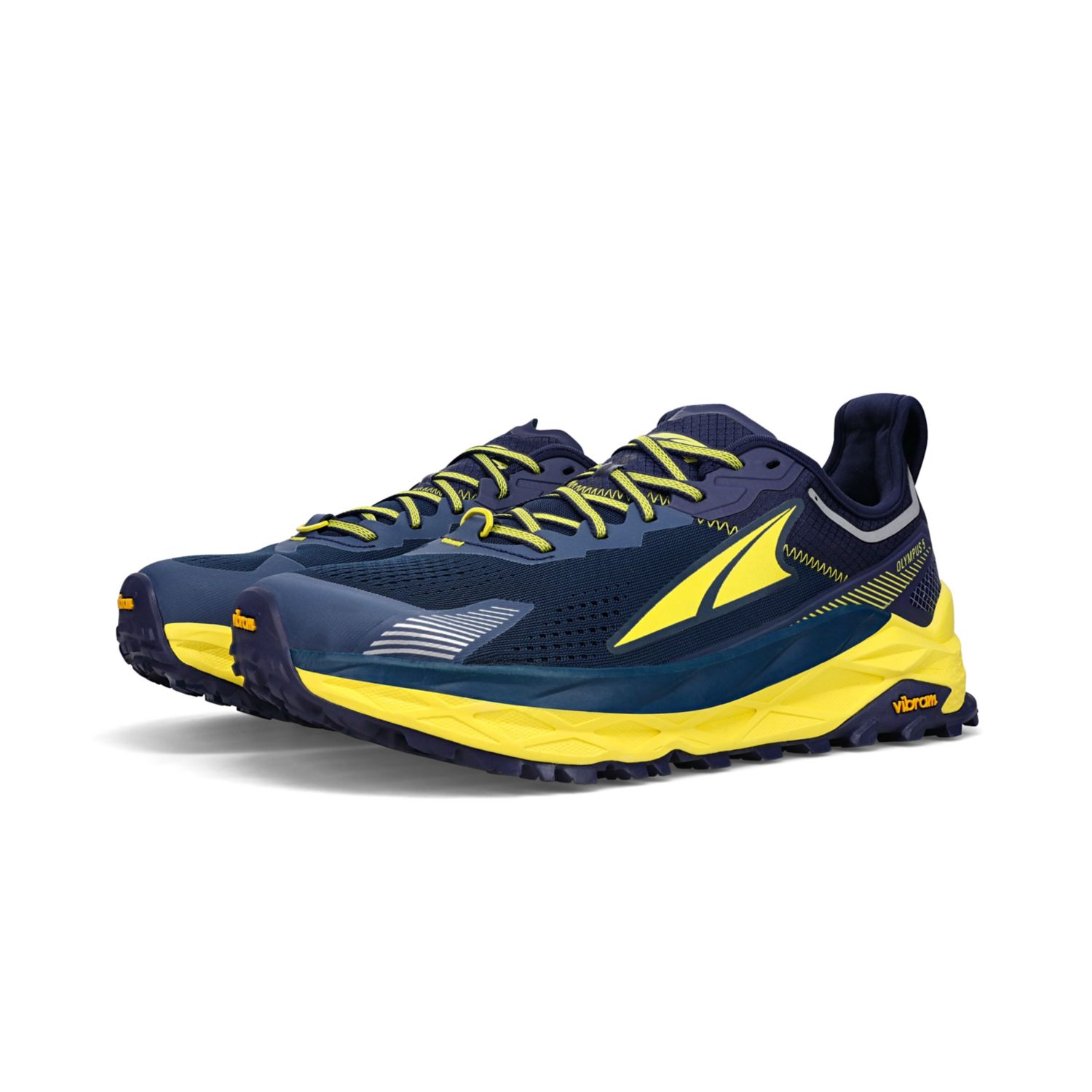 Navy Altra Olympus 5 Men's Trail Running Shoes | KSA-39764859