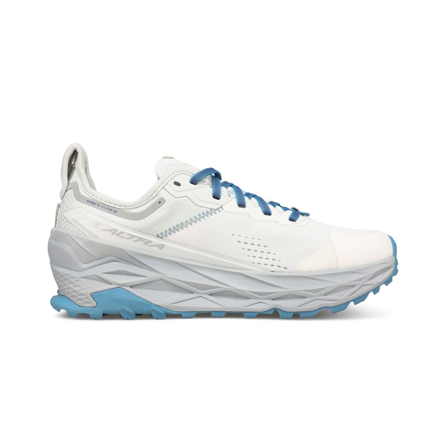 White / Blue Altra Olympus 5 Women's Trail Running Shoes | KSA-79416539